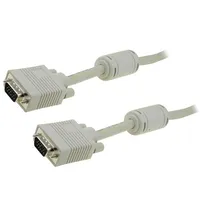 Cable D-Sub 15Pin Hd plug,both sides grey 1.8M  Ak-310103-018-E