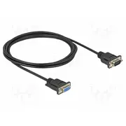 Cable D-Sub 9Pin socket,D-Sub plug Pvc Len 2M black  Delock-87834 87834