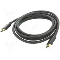 Cable Displayport 1.2 plug,both sides Pvc black  Cg631-B-1.8