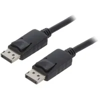Cable Displayport 1.2 plug,both sides 0.5M black  Qoltec-50370 50370
