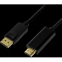 Cable Displayport 1.2 plug,HDMI plug 2M black  Cv0127