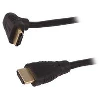 Cable Hdmi 1.3 plug,HDMI plug 90 1.3M black  Qoltec-52307 52307