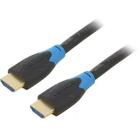 Cable Hdmi 2.0 plug,both sides Pvc 0.5M black 30Awg  Aagbd