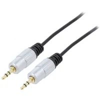 Cable Jack 3.5Mm plug,RCA plug x2 1M Plating gold-plated  Qoltec-52339 52339