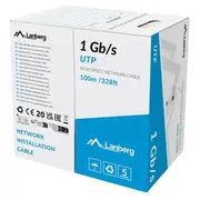Cable Lan Utp 1Gb/S Cca wire 100M grey  Lcu6-10Cc-0100-S 5901969446708 Aklagks6Utp0017