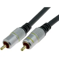 Cable Rca plug,both sides 1.2M Plating gold-plated black  Tcv3010-1.2