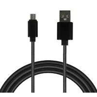 Cable Type 1 - Usb to Micro metal plugs Qc 3.0 metre black Kabav0726  5900217351368