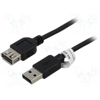 Cable Usb 2.0 A socket,USB plug 3M black Core Cu Pvc  Goobay-93600 93600