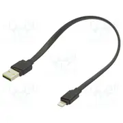 Cable Usb 2.0 Apple Lightning plug,USB A plug 0.25M black  Gc-Kabgc02 Kabgc02