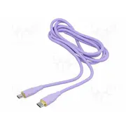 Cable Cablexpert Usb 2.0 C plug,both sides 1.5M violet  Cc-Usb2S-Cmcm1.5P Cc-Usb2S-Cmcm-1.5M-P
