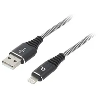 Cable Usb 2.0 Apple Lightning plug,USB A plug gold-plated 1M  Cc-Usb2B-Amlm-1Bw Cc-Usb2B-Amlm-1M-Bw