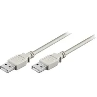Cable Usb 2.0 A plug,both sides 3M grey 480Mbps  Usb-Aa/3 93376