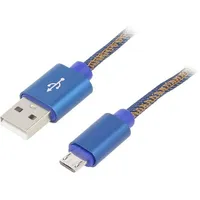 Cable Usb 2.0 A plug,USB B micro plug gold-plated 1M  Cc-Usb2J-Ammbm-1Bl Cc-Usb2J-Ammbm-1M-Bl