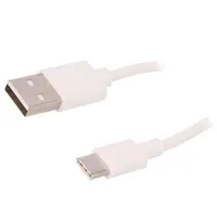 Cable Usb 2.0 A plug,USB C plug 0.5M white Core Cu Pvc  Usb-Usbc-0.5-Wh 59126