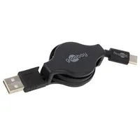 Cable Usb 2.0 A plug,USB C plug 1M black  Rol-Usb-C 45743