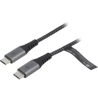 Cable Usb 2.0 C plug,both sides 2M 480Mbps textile  Usb-C/C-Txt/2.0 49303
