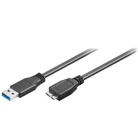 Cable Usb 3.0 A plug,USB B micro plug 1M black 5Gbps  Usb3.0-Micbm/1.0 95169