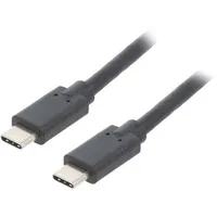 Cable Usb 3.1 C plug,both sides 1.4M black  Qoltec-52350 52350