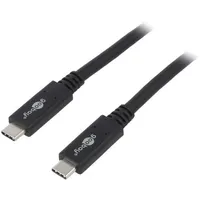Cable Usb 3.2 C plug,both sides 1M black 20Gbps 100W  Usb.c-C/G2-1.0Bk 38873