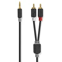 Cabw22200At50-Stereo audio kabelis  3,5 mm Male - 2X Rca 5 m Cabw22200At50 5412810265046