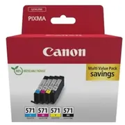 Canon Cli-571 Ink Cartridge C/M/Y/Bk  0386C008 8714574679181