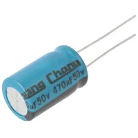 Capacitor electrolytic Tht 470Uf 50Vdc Ø12.5X20Mm Pitch 5Mm  Le1H471Mi200A00Ce0