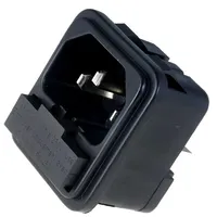 Connector Ac supply socket male 10A 250Vac Iec 60320 C14 E  4304.6026