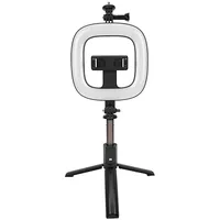 Cp X1 Led 16Cm Uzlādējama Selfie Lampa ar Bt Pulti  Rokturi Grīdas statīvu 20-90Cm Telefona stiprinājums Cpx1 4752128056419