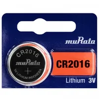 Cr2016 baterijas 3V Murata litija iepakojumā 1 gb.  Bat2016.Mu1 3100001021800