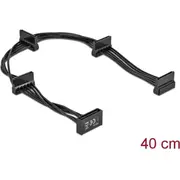 Delock Cable Power Sata 15 pin plug Gt 4 x receptacle 40 cm black  60395 4043619603954