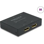 Delock Displayport 2 - 1 Switch bidirectional 8K 30 Hz  11478 4043619114788