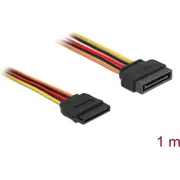 Delock Extension Cable Power Sata 15 Pin male Gt female 100 cm  60133 4043619601332