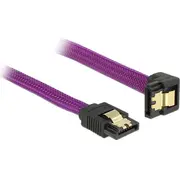 Delock Sata 6 Gb/S Cable straight to downwards angled 50 cm violet  83696 4043619836963