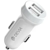 Devia Smart series car charger suit for Lightning 5V3.1A,2Usb white  T-Mlx37519 6938595326905