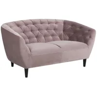 Dīvāns Ria 84X150Xh78Cm, 2-Viet. materiāls audums, krāsa vecs rozā, kājas gumijkoks, melna  Ac72637 5705994955613
