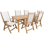 Edamistabas komplekts Maldive galds, 6 saliekamie kresli  K136041 4741617107978