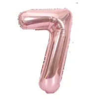 Folat Folija 1M gaisa balons Cipars 7 Glossy Pink  Rf-Fol-7-Pi 4752219011471