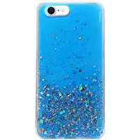 Fusion Glue Glitter Back Case Silikona Aizsargapvalks Apple iPhone 12 Mini Zils  4752243012062 Fsn-Gg-Iph-12M-Bl
