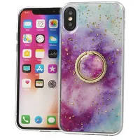 Fusion Marble Ring Back Case Silikona Aizsargapvalks Priekš Apple iPhone 11 Violets - Zils  4752243002209 Fsn-Mr-Iph-11-Pu