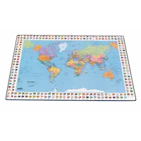 Galda segums Bantex 44X63 cm ar pasaules karti Angļu val.  200-02542 5702234150012