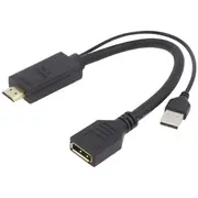 Gembird Active 4K Hdmi to Displayport Adapter Black  A-Hdmim-Dpf-01 8716309121484