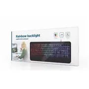 Gembird Slim Rainbow Black  Kb-Uml-03 8716309120487
