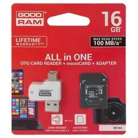 Goodram Microsdhc 16Gb All in one class 10 Uhs I  Card reader M1A4-0160R12 5908267930267