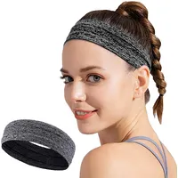Hurtel Gray fabric elastic headband for running fitness Head band grey  9145576257739