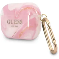 Guapunmp Guess Tpu Shiny Marble Case for Airpods Pro Pink  3700740510186