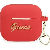 Guess case for Airpods 3 Gua3Lschsr red Silicone Heart Charm  3666339039110