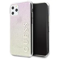 Guess Guhcn58Pcuglgpi Hard Gradient Glitter Case Aizsargapvalks Priekš Apple iPhone 11 Pro Rozā - Zeltains  3700740471982