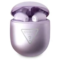 Guess Gutwst82Tru Tws Bluetooth Headphones  Purple Triangle Logo Docking Station Gue002584-0 3666339099350