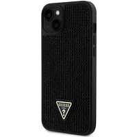 Guess Rhinestones Triangle Metal Logo Case for iPhone 15 Plus Black  Guhcp15Mhdgtpk 3666339191047