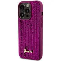 Guess Sequin Script Logo Case for iPhone 14 Pro Max Magenta  Guhcp14Xpsfdgsf 3666339173005